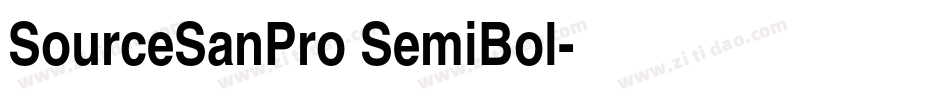 SourceSanPro SemiBol字体转换